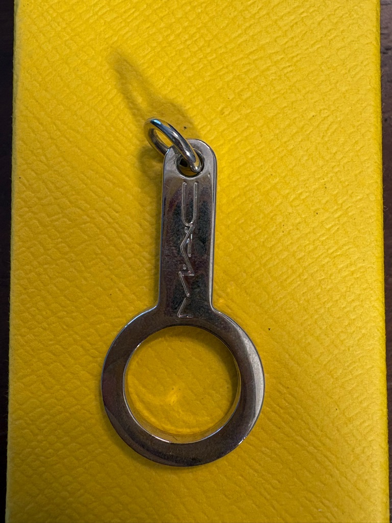 Vintage Mac Cosmetics Silver Keyring Charm